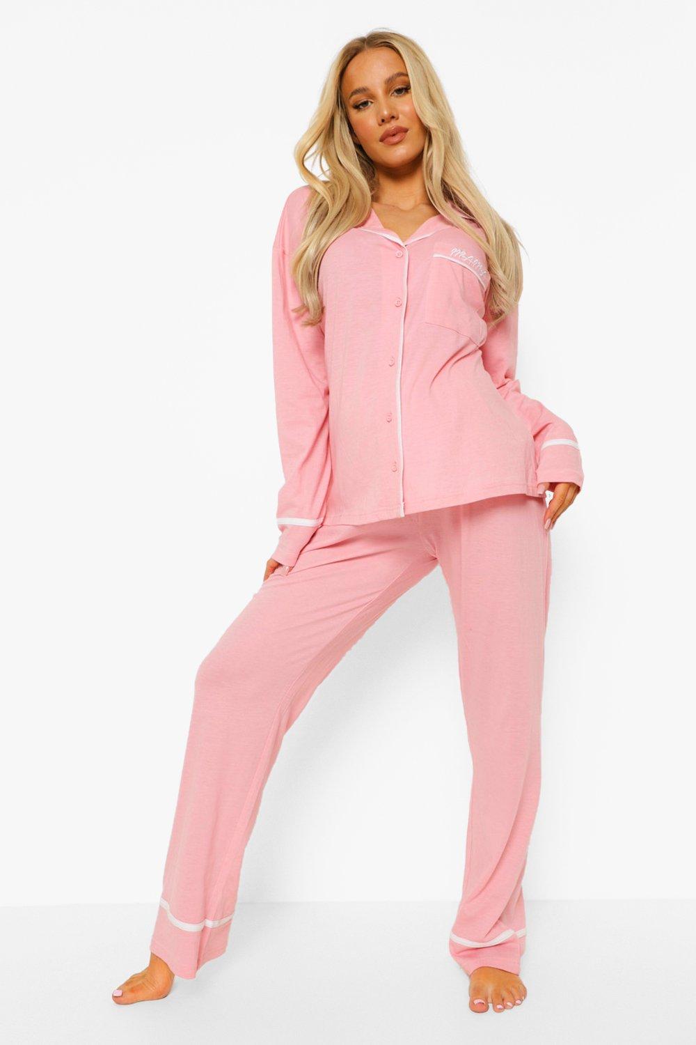 Boohoo discount pink pyjamas